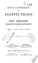 Revue catholique des institutions et du droit