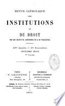 Revue catholique des institutions et du droit