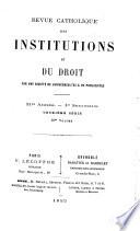 Revue catholique des institutions et du droit