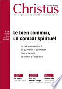 Revue Christus : Le bien commun, un combat spirituel