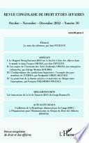 Revue congolaise de droit et des affaires