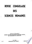 Revue congolaise des sciences humaines