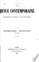 Revue contemporaine, littéraire, politique et philosophique