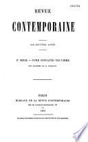 Revue contemporaine (Paris. 1858)