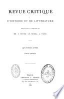 Revue critique d'histoire et de littérature