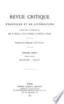 Revue critique d'histoire et de littérature