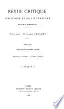 Revue critique d'histoire et de littérature