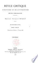 Revue critique d'histoire et de littérature
