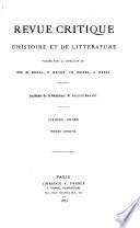 Revue critique d'histoire et de littérature