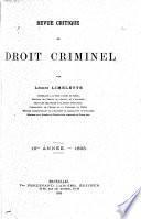 Revue critique de droit criminel