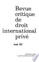Revue critique de droit international privé