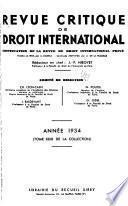 Revue critique de droit international privé