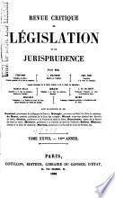 Revue critique de législation et de jurisprudence