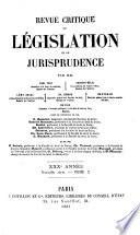 Revue critique de législation et de jurisprudence