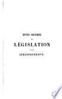 Revue critique de législation et de jurisprudence