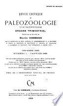 Revue critique de paléozoologie