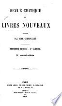 Revue critique des livres nouveaux