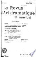 Revue d'art dramatique et musical