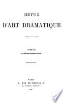 Revue d'art dramatique ...