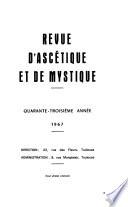 Revue d'ascétique et de mystique