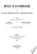 Revue d'assyriologie et d'archéologie orientale