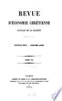 Revue d'économie chrétienne