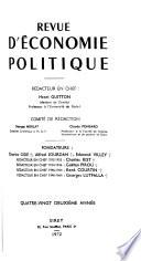 Revue d'économie politique