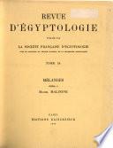 Revue d'égyptologie