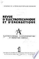 Revue d'électrotechnique et d'énergétique