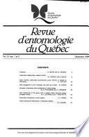 Revue d'entomologie du Québec