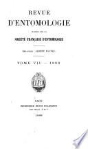 Revue d'entomologie