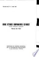 Revue d'études comparatives est-ouest
