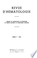 Revue d'hématologie