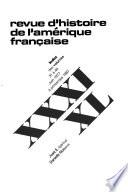 Revue d'histoire de l'Amérique française