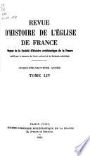 Revue d'histoire de l'église de France