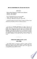 Revue d'histoire de l'Église de France