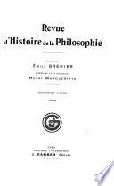 Revue d'histoire de la philosophie et d'histoire générale de la civilisation