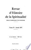 Revue d'histoire de la spiritualité