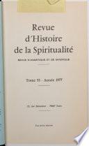 Revue d'histoire de la spiritualité