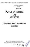 Revue d'histoire du XIXe siècle