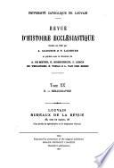Revue d'histoire ecclésiastique