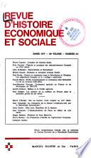 Revue d'histoire économique et sociale
