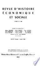 Revue d'histoire économique et sociale