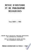 Revue d'histoire et de philosophie religieuses