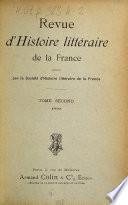 Revue d'histoire littéraire de la France