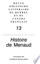 Revue d'histoire littéraire du Québec et du Canada français