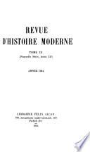Revue d'histoire moderne