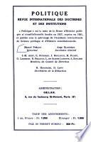 Revue d'histoire politique et constitutionnelle
