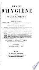 Revue d'hygiène et de police sanitaire