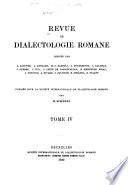 Revue de dialectologie romane